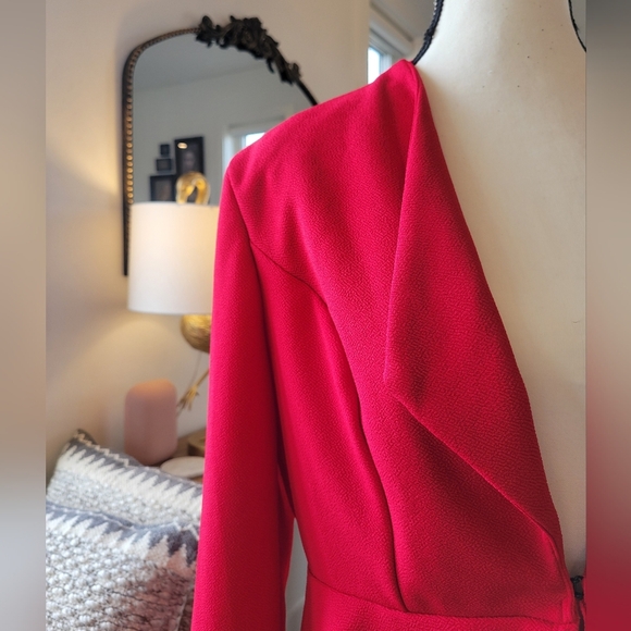 3/$30 SHEIN Vibrant Red Women's Blazer - Picture 4 of 8